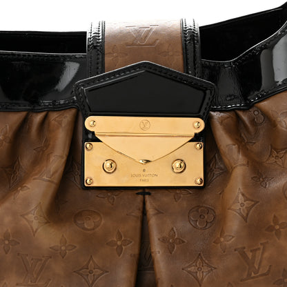 Louis Vuitton Monogram Embossed Polly Hobo Taupe 8 of 13
