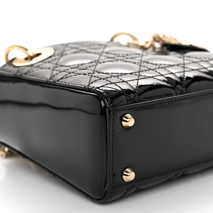 Christian Dior Patent Cannage Mini Lady Dior Black 8 of 9