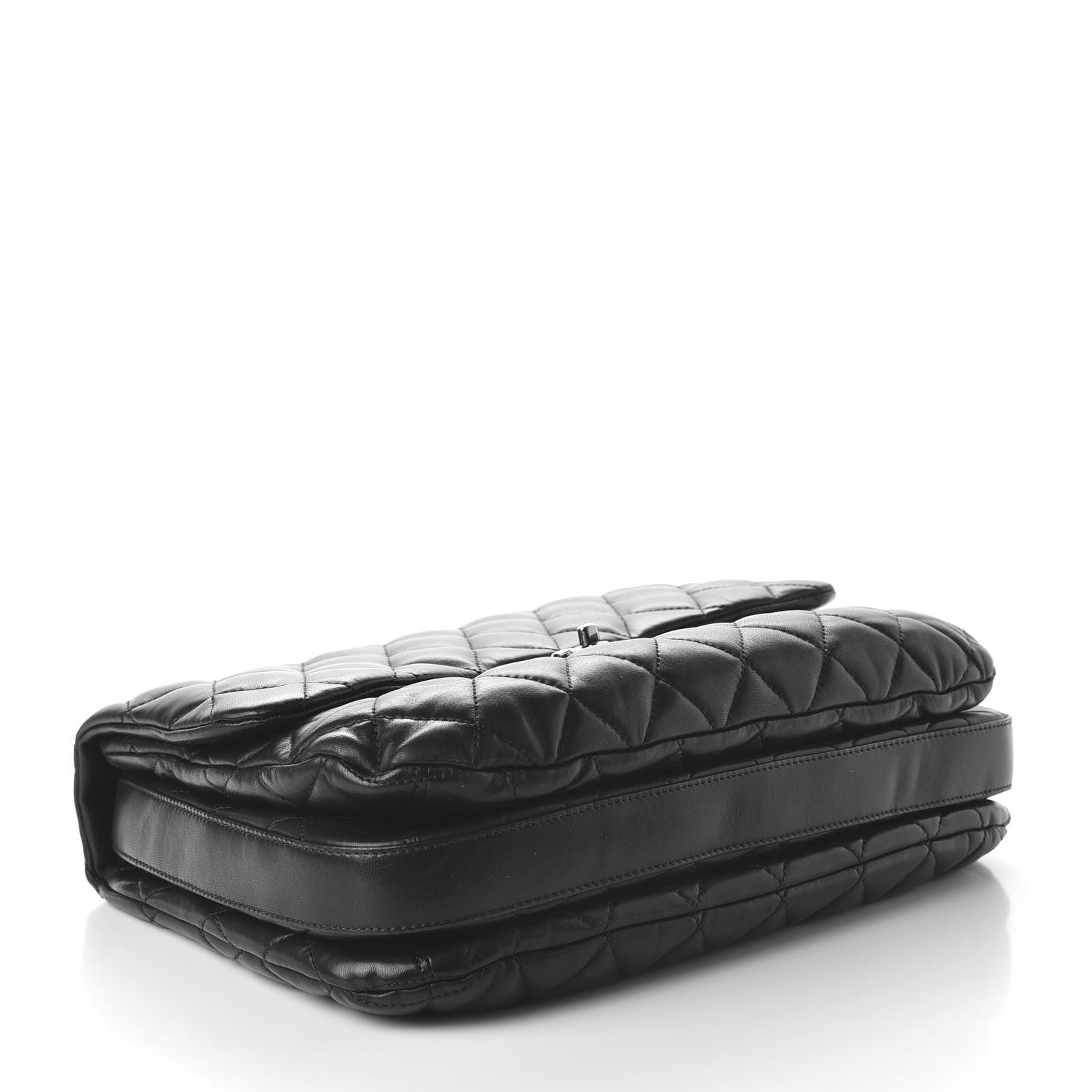 Chanel Lambskin Quilted 3 Large Flap Black 4 of 11