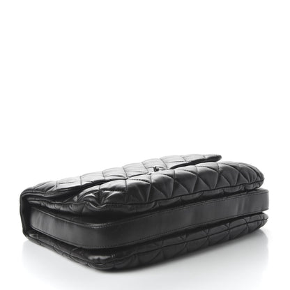 Chanel Lambskin Quilted 3 Large Flap Black 4 of 11