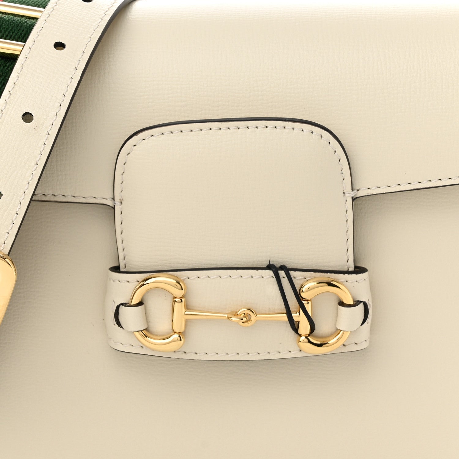 Gucci Azalea Calfskin Web Mini Horsebit 1955 Shoulder Bag Mystic White 8 of 10