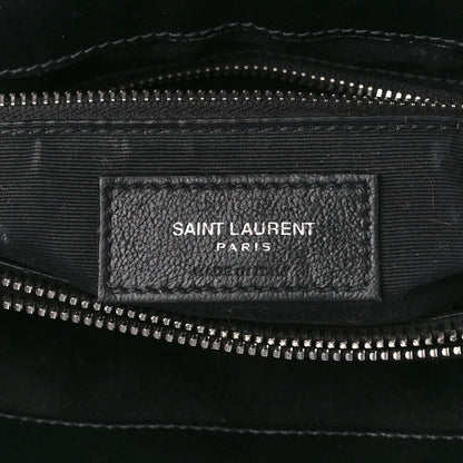 Saint Laurent Calfskin Y Quilted Monogram Medium Loulou Chain Satchel Black 7 of 12