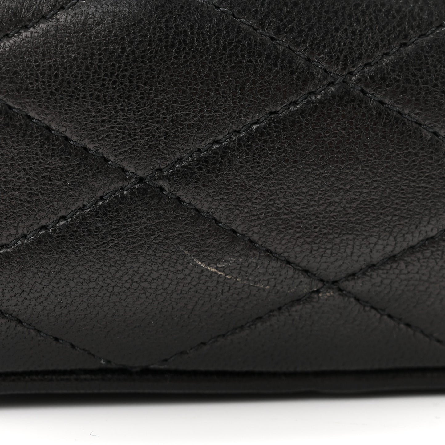 Lambskin Quilted Binocular Case Black