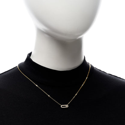 Messika 18K Yellow Gold Diamond Move Uno Pave Necklace 2 of 7