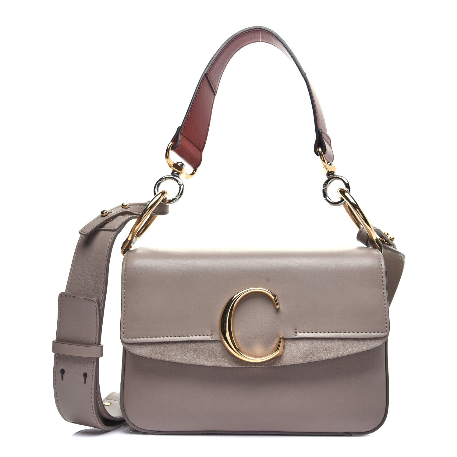 Chloe Calfskin Small C Double Carry Motty Grey 1 of 12