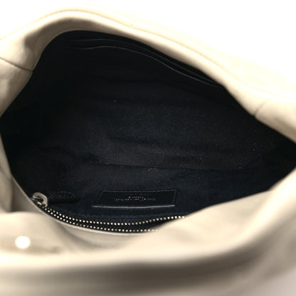 Saint Laurent Lambskin Quilted Toy Loulou Puffer Monogram Chain Satchel Crema Soft 5 of 12