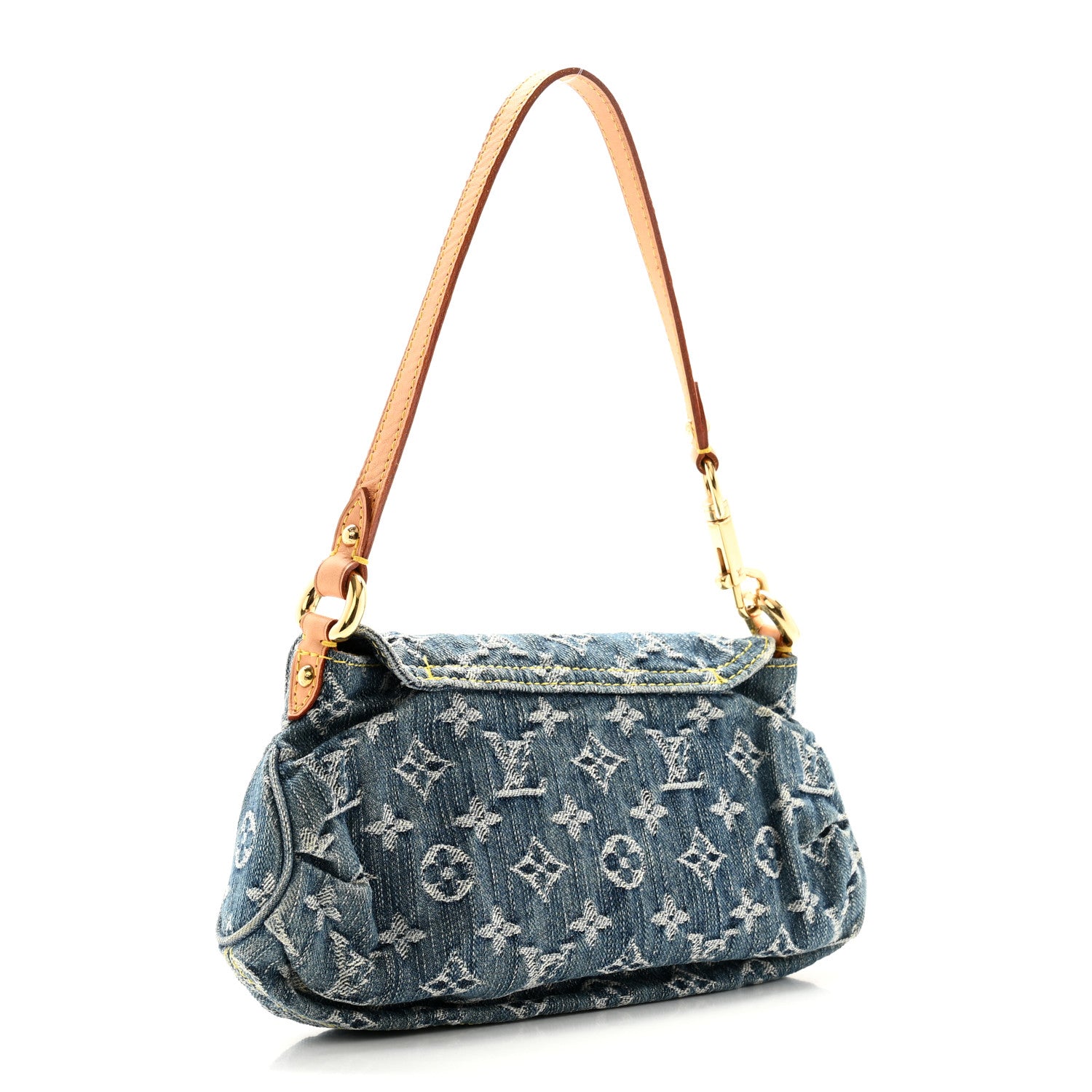 Louis Vuitton Monogram Denim Mini Pleaty Blue 3 of 12