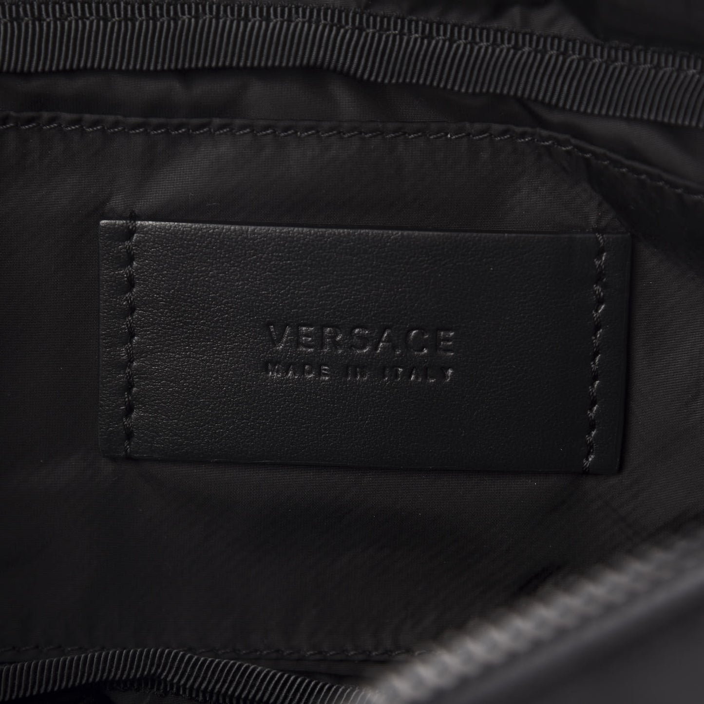 Nylon Logo Two Tone Belt Bag Black