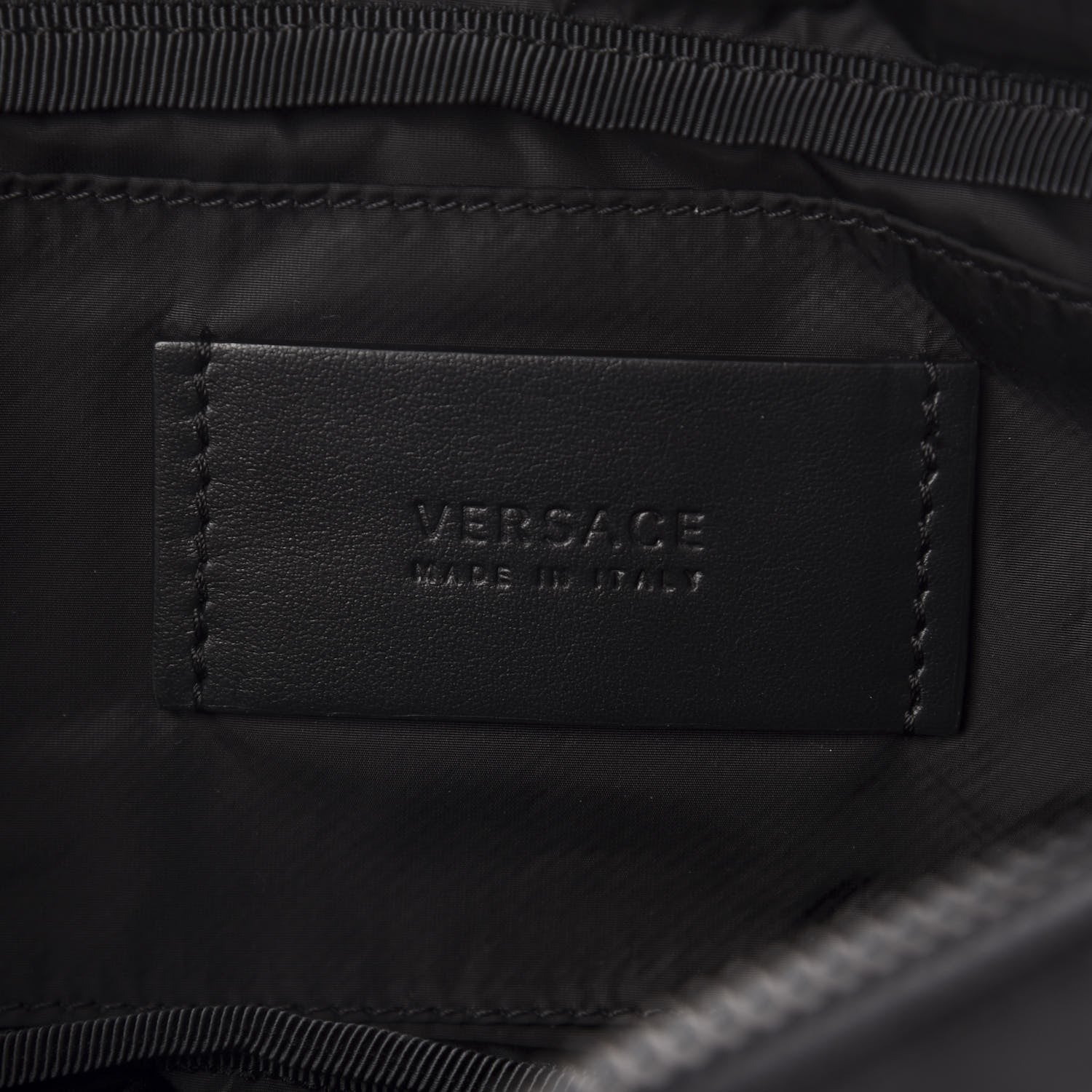 Versace Nylon Logo Two Tone Belt Bag Black 8 of 9