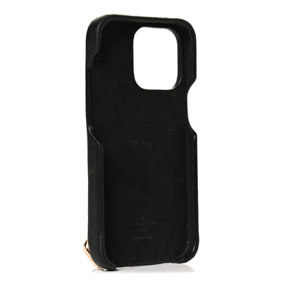 Louis Vuitton Lambskin Embossed Monogram Coussin iPhone 13 Pro Bumper Black 3 of 9