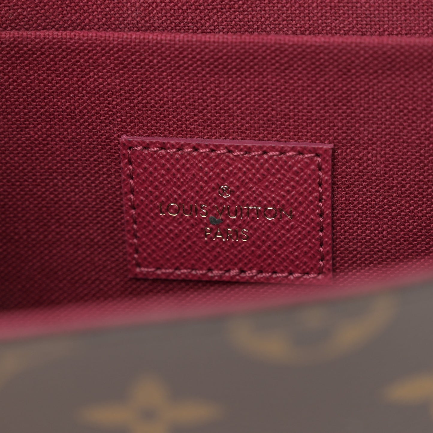 Monogram Pochette Felicie Chain Wallet Fuchsia
