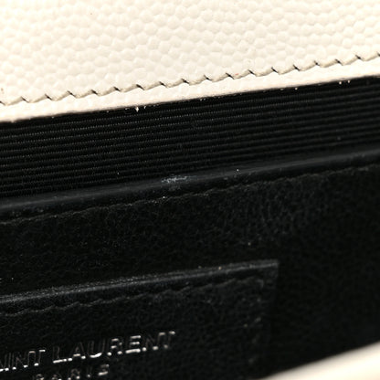 Saint Laurent Grain De Poudre Small Monogram Kate Satchel Icy White 8 of 27