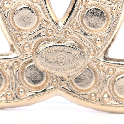Chanel Crystal Pearl CC Brooch Gold 3 of 3