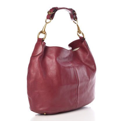 Gucci Soft Calfskin Icon Hobo Burgundy 3 of 9