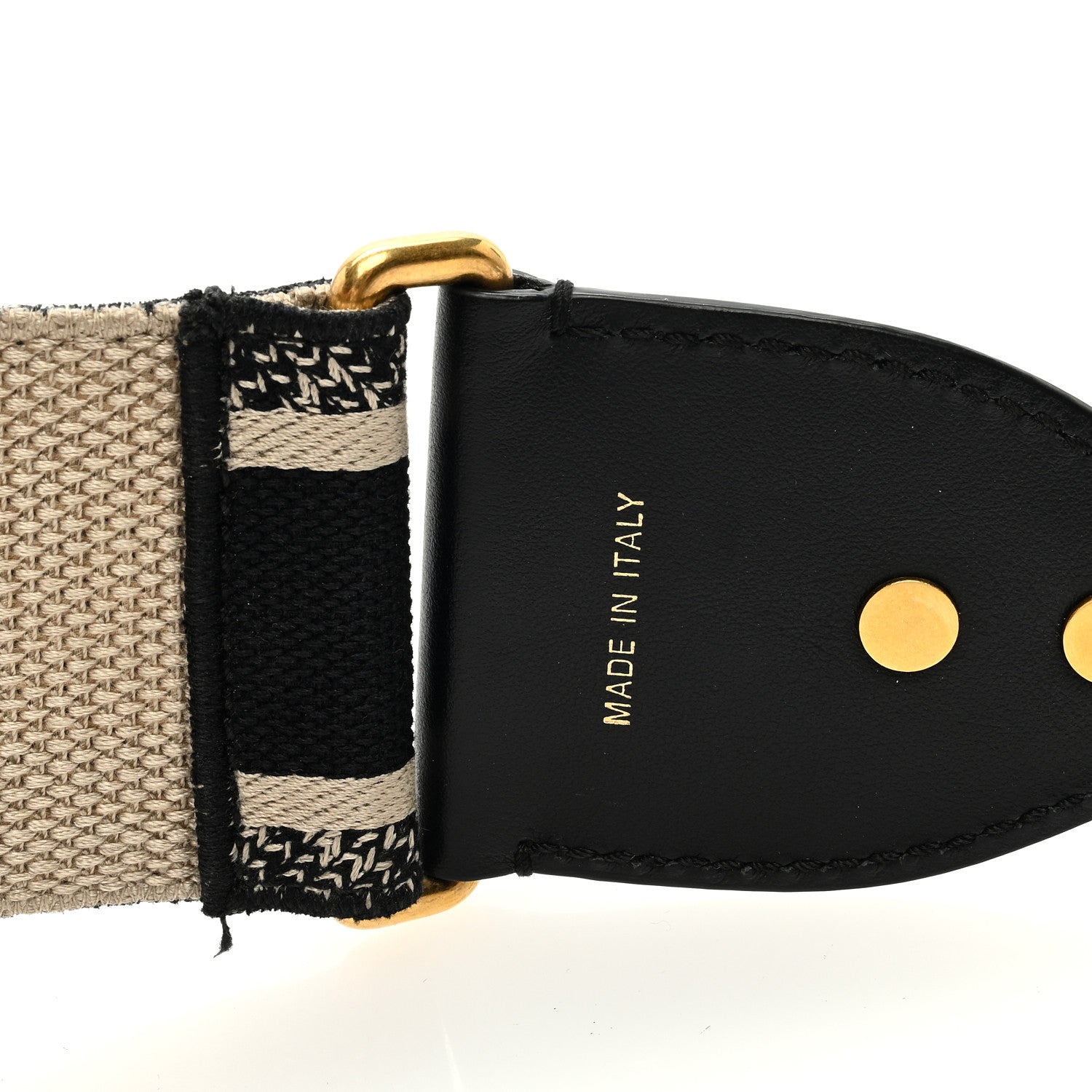 Christian Dior Canvas Embroidered Shoulder Strap Black 4 of 4