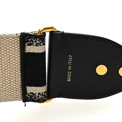 Christian Dior Canvas Embroidered Shoulder Strap Black 4 of 4