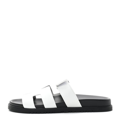 Hermes Calfskin Womens Chypre Sandals 39 White 1 of 7