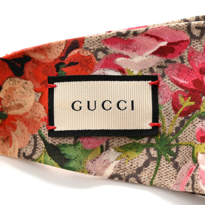 Gucci Silk Monogram Blooms Print Headband Antique Rose 4 of 5