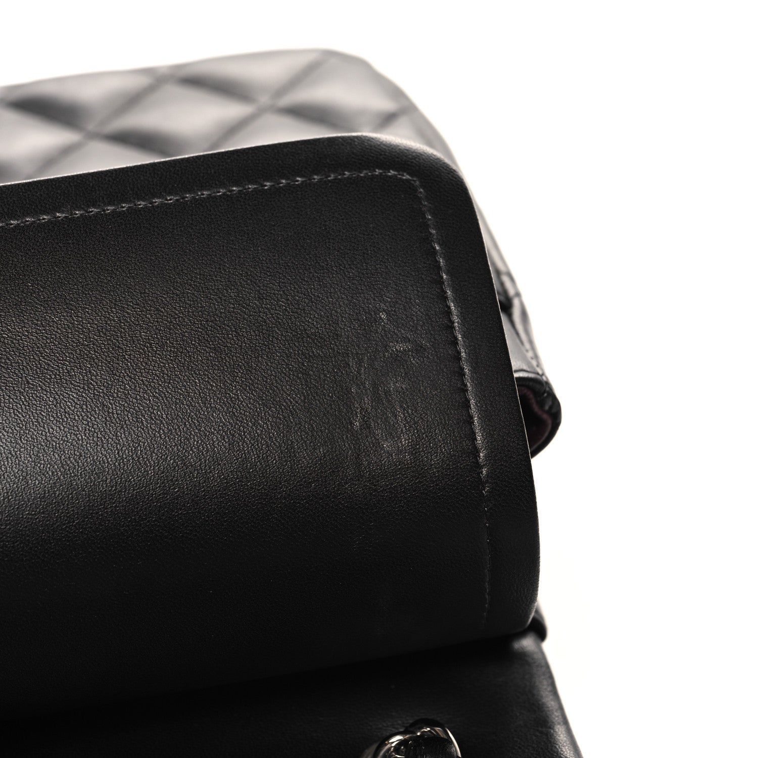 Chanel Lambskin Quilted Jumbo Double Flap Black 12 of 13