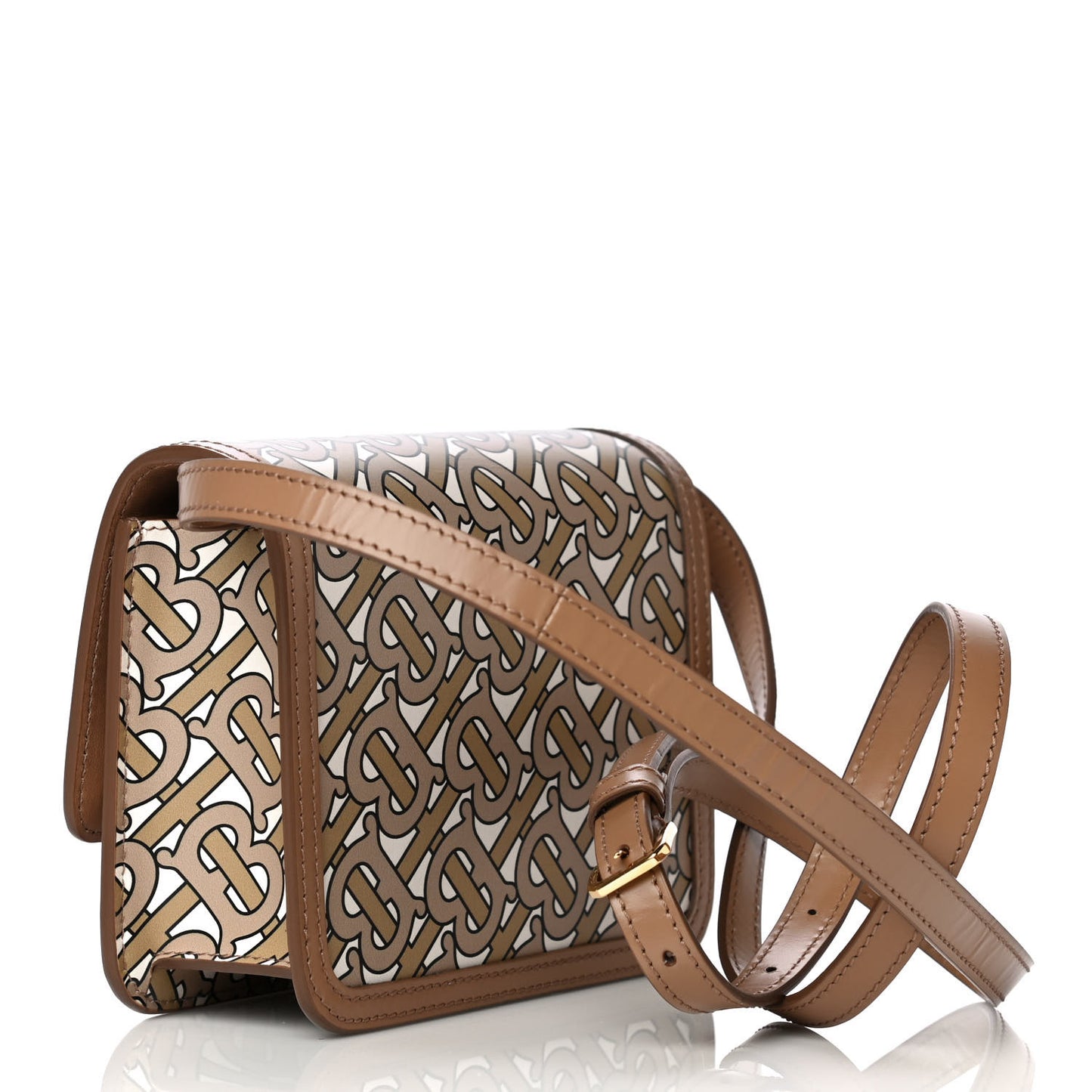 Calfskin Monogram Mini TB Bag Beige