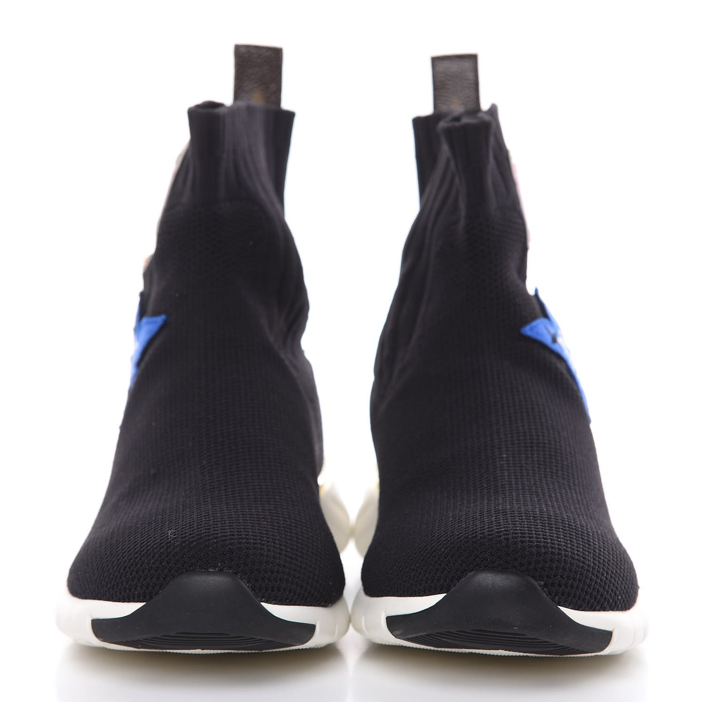 Stretch Fabric LV Black Heart Sock Sneaker 36.5 Black