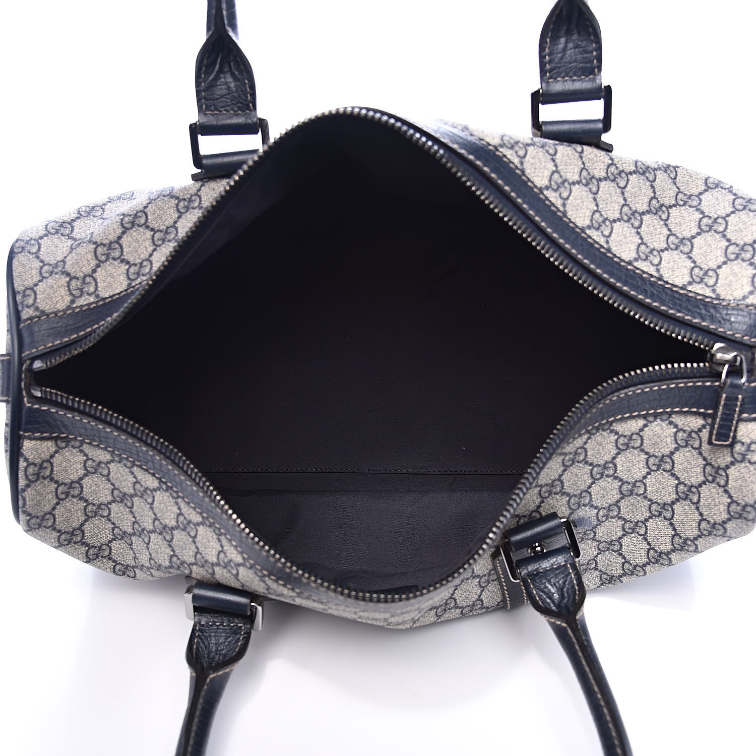 Gucci GG Supreme Monogram Web Large Carry On Duffle Bag Navy 5 of 12