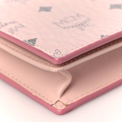 MCM Visetos Original Mini Chain Wallet Light Pink 9 of 11