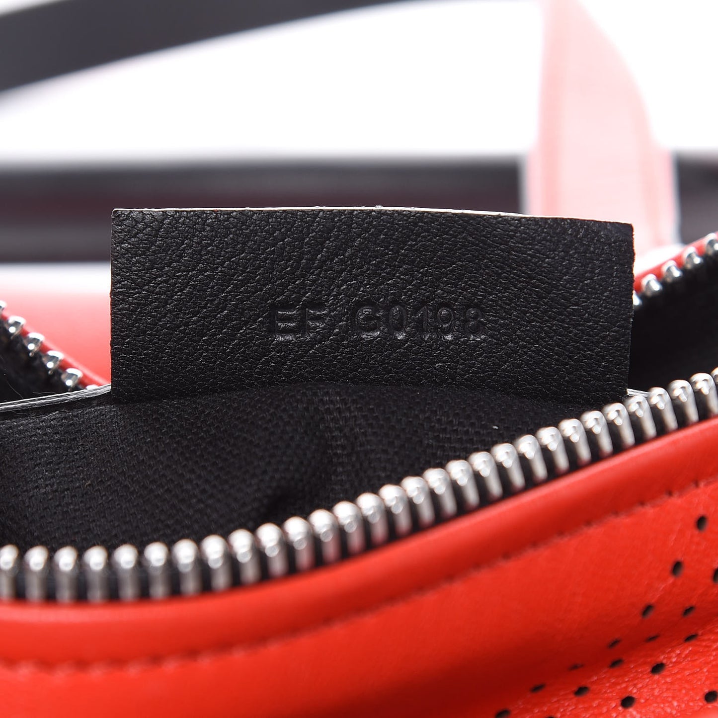 Lambskin Perforated Small Pandora Pop Red
