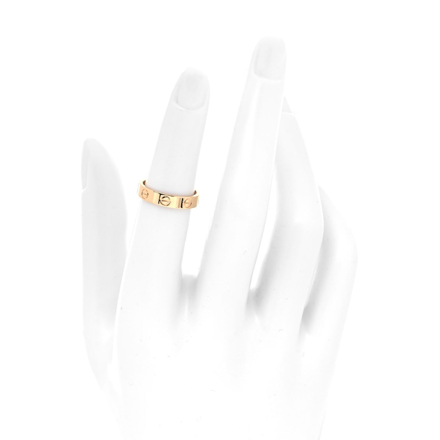 18K Yellow Gold 3.5mm LOVE Wedding Band Ring 49 4.75