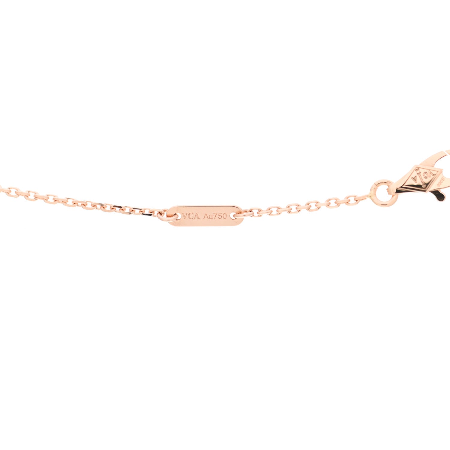 Van Cleef & Arpels 18K Rose Gold Carnelian Sweet Alhambra Heart Pendant Necklace 3 of 6