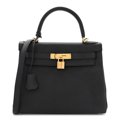 Hermes Togo Kelly Retourne 28 Black 1 of 12