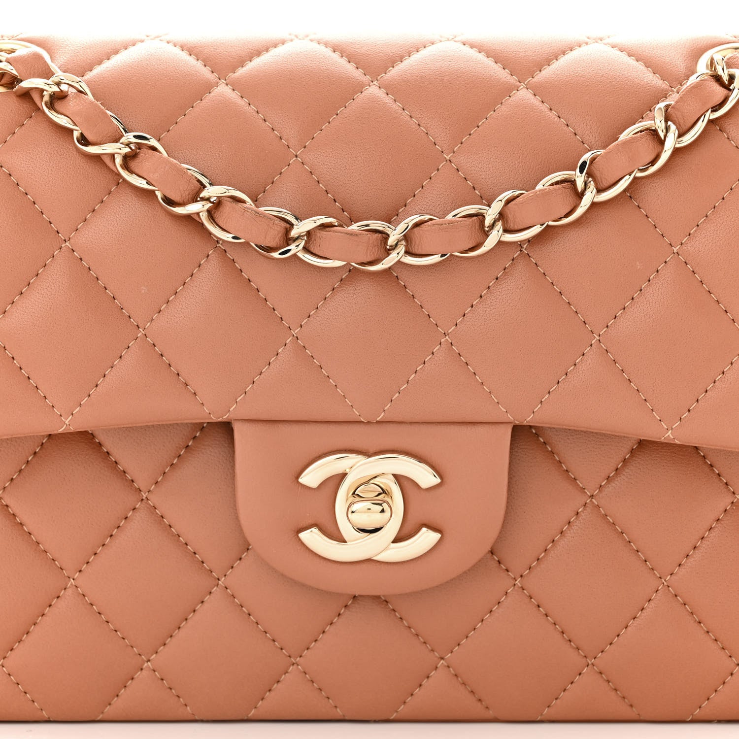 Chanel Lambskin Quilted Small Double Flap Brown 8 of 11
