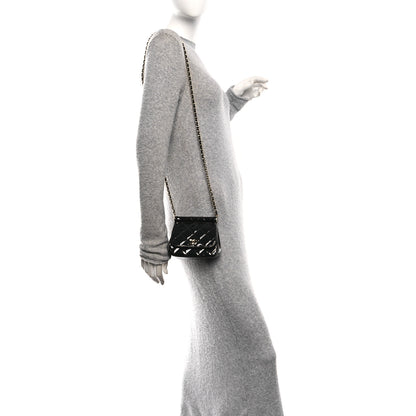 Chanel Patent Quilted Frame Clutch Flap With Chain Black 2 of 10