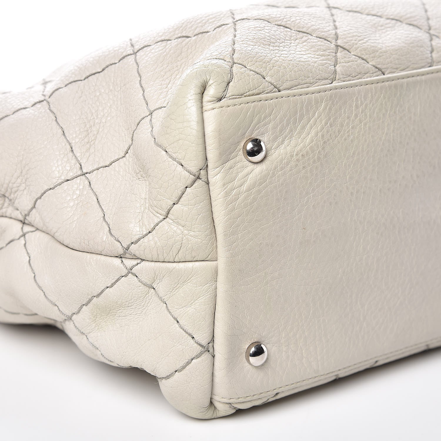 Chanel Glazed Calfskin Large On The Road Tote Light Grey 6 of 22