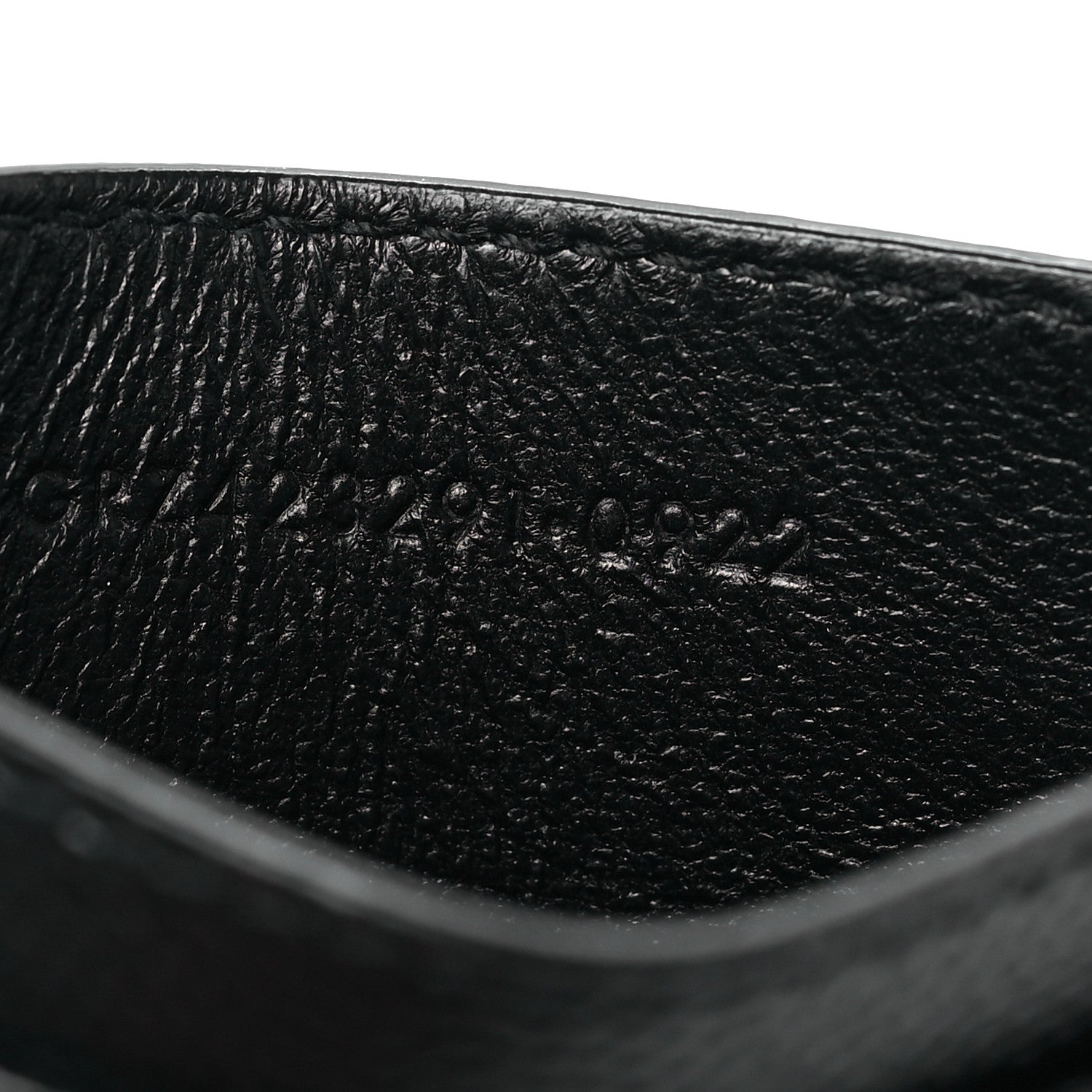 Saint Laurent Grain De Poudre Matelasse Chevron Monochrome Monogram Credit Card Case Black 6 of 8