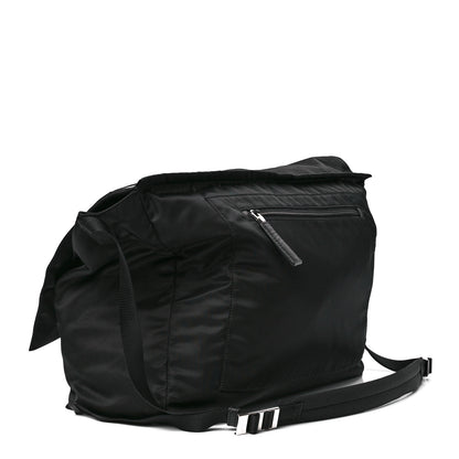 Prada Tessuto Nylon Saffiano Racing Logo Messenger Bag Black 3 of 13