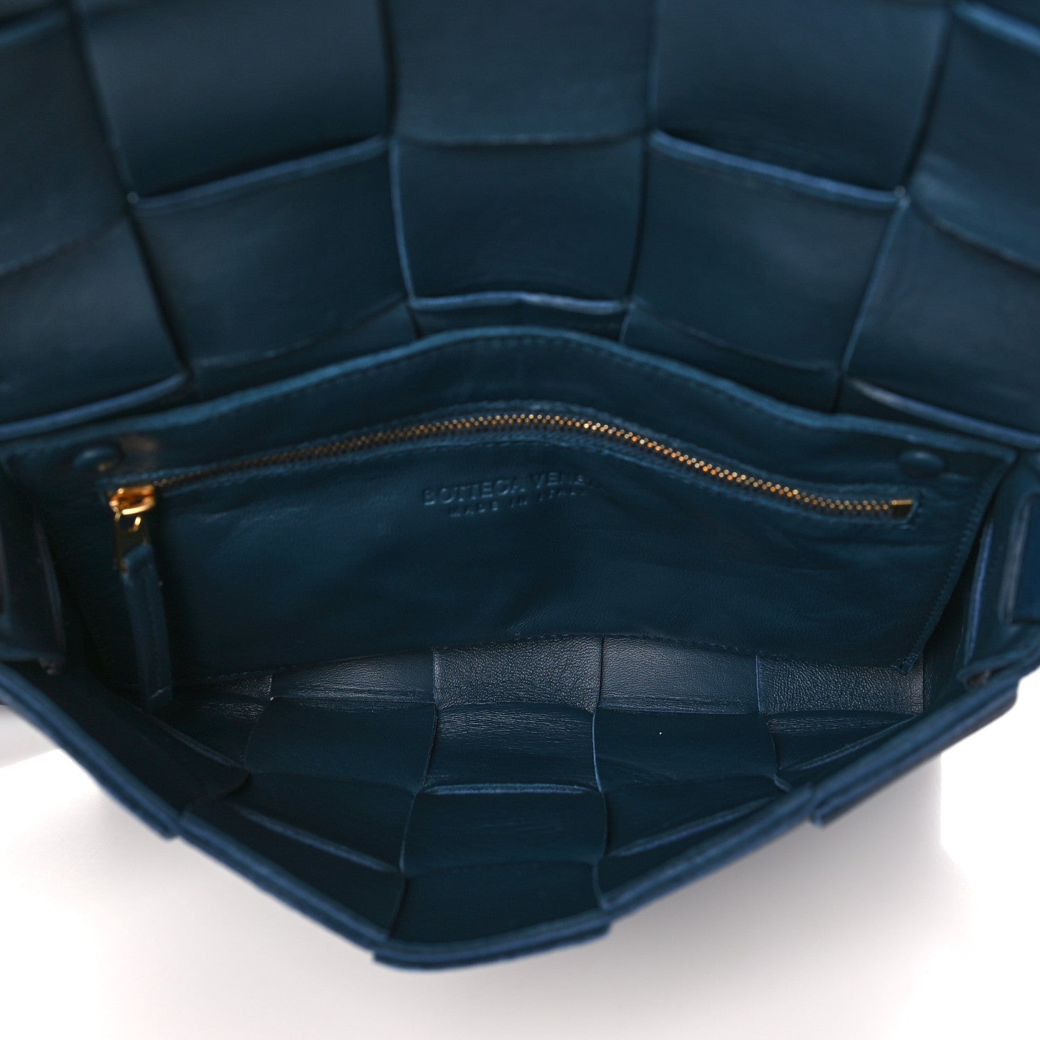 Bottega Veneta Grained Calfskin Maxi Intrecciato Cassette Crossbody Bag Deep Blue 5 of 11