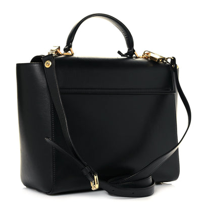 Versace Calfskin Signature Satchel Black 4 of 16