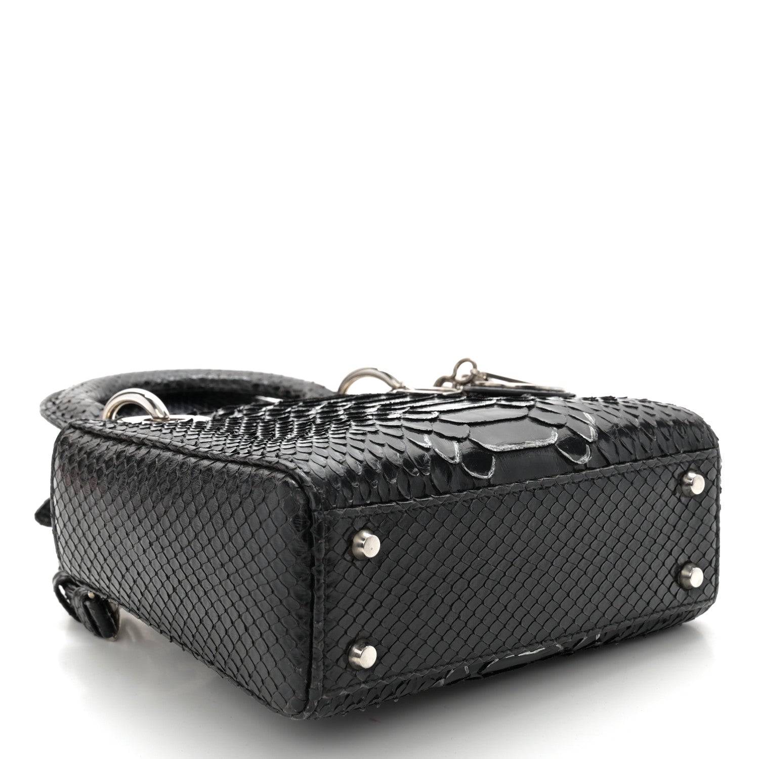 Christian Dior Snakeskin Mini Lady Dior Black 4 of 9