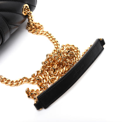 Saint Laurent Sheepskin Matelasse Chevron Monogram Classic Baby Chain Bag Black 15 of 16