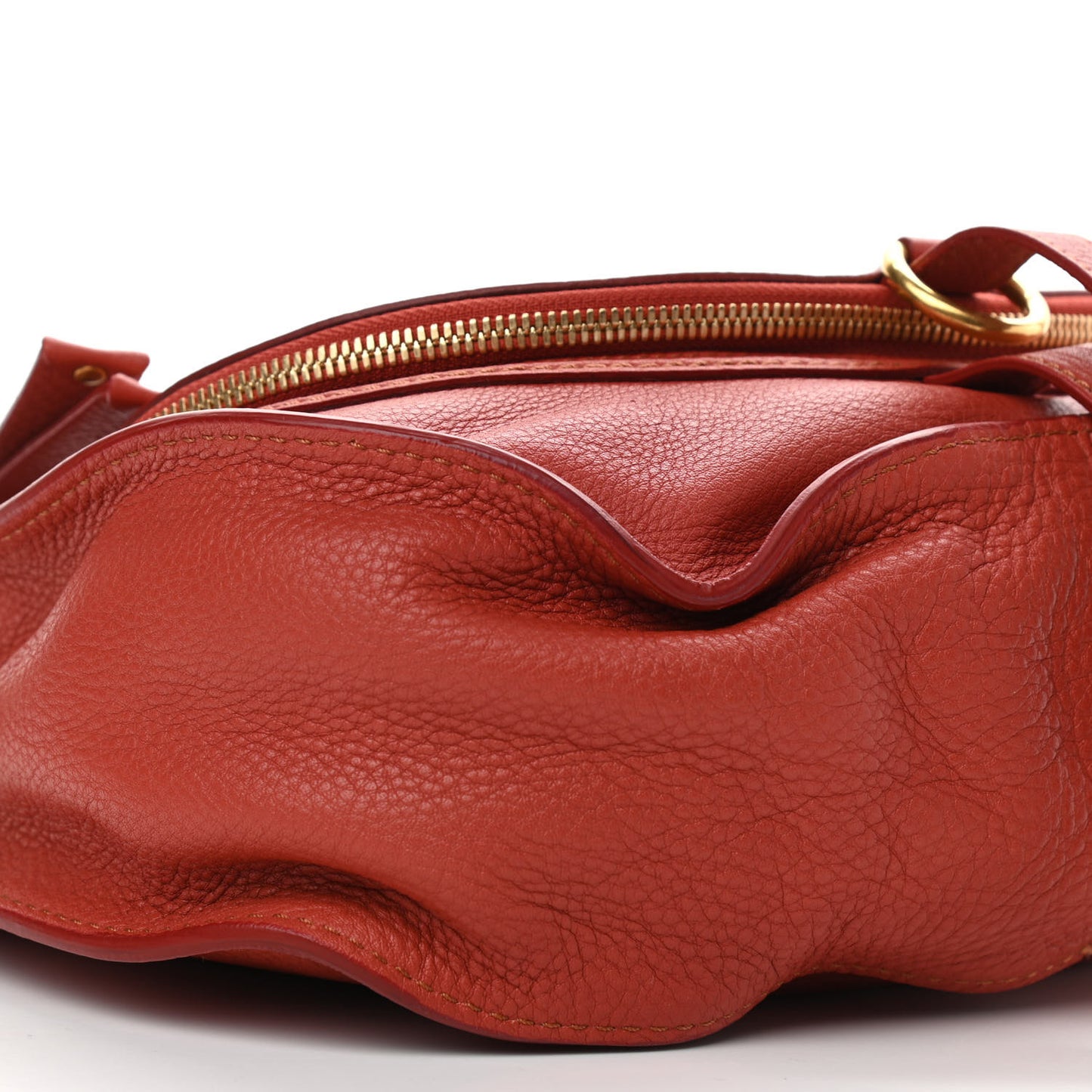Calfskin Medium Marcie Round Zip Crossbody Bag Maple Leaf