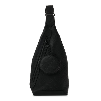 Louis Vuitton Calfskin Shadow Monogram Duo Slingbag Black 1 of 10