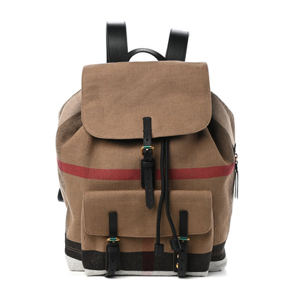 Burberry Canvas Mega Check Small Brookdale Backpack Black 1 of 9