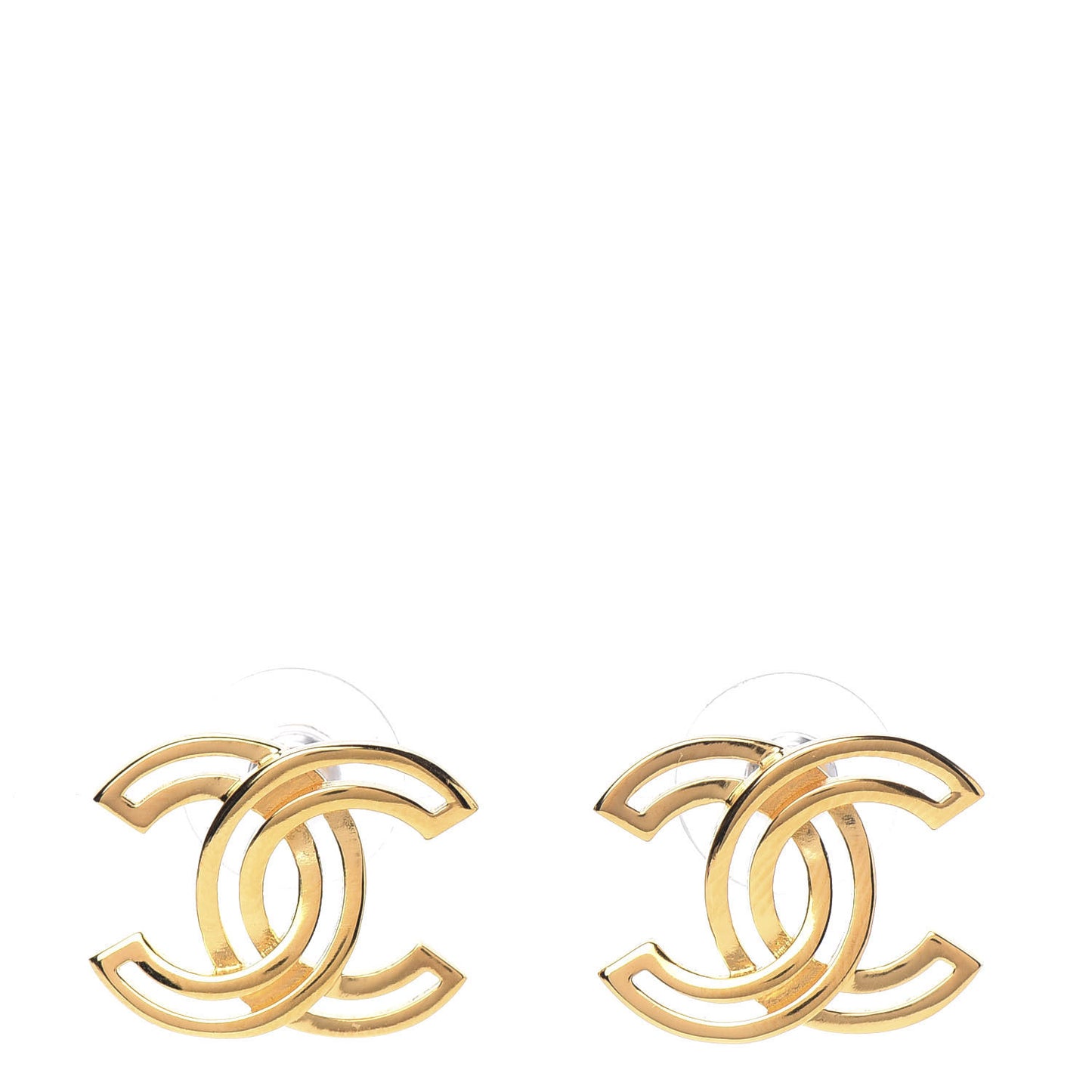 Metal Obazine CC Earrings Gold