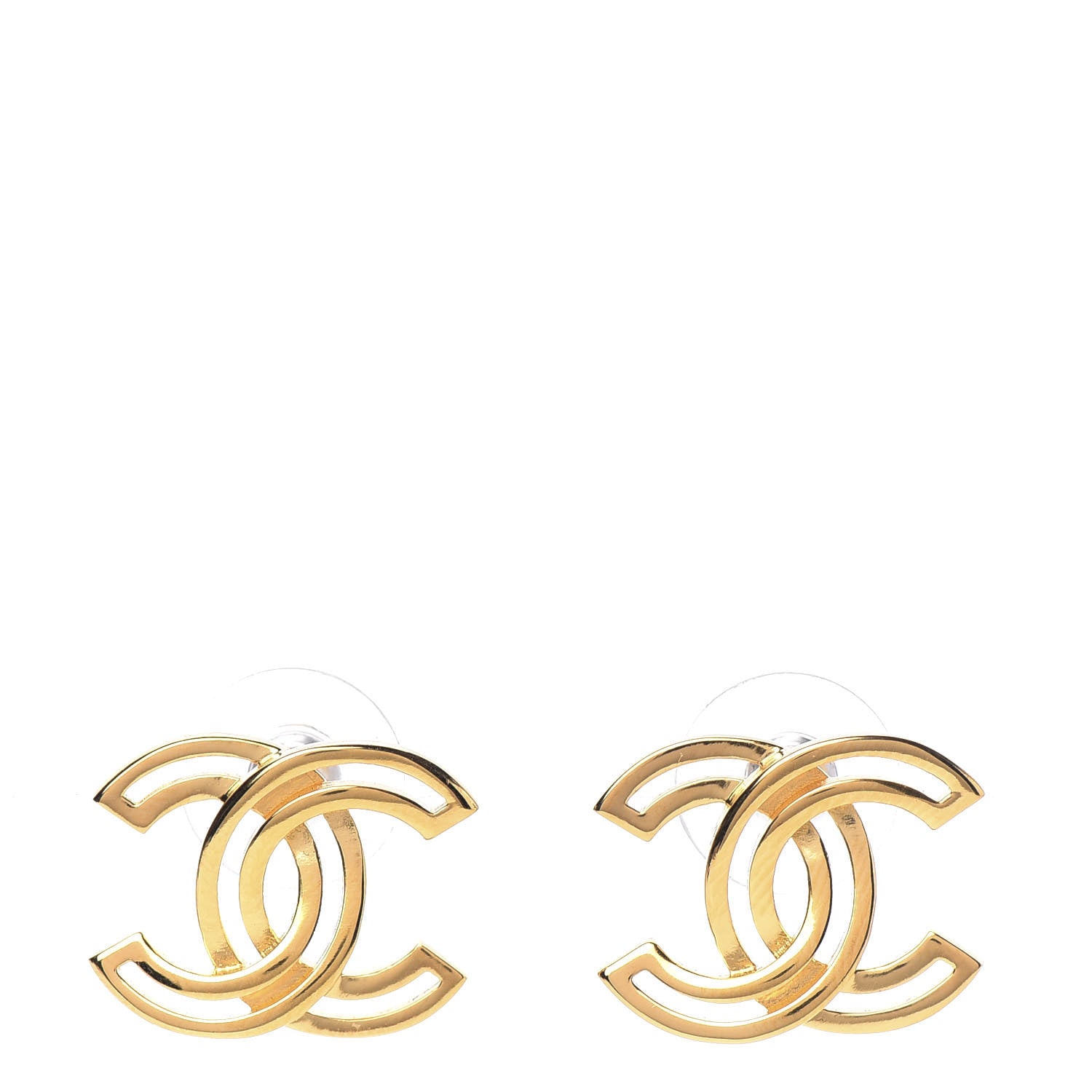 Chanel Metal Obazine CC Earrings Gold 1 of 5