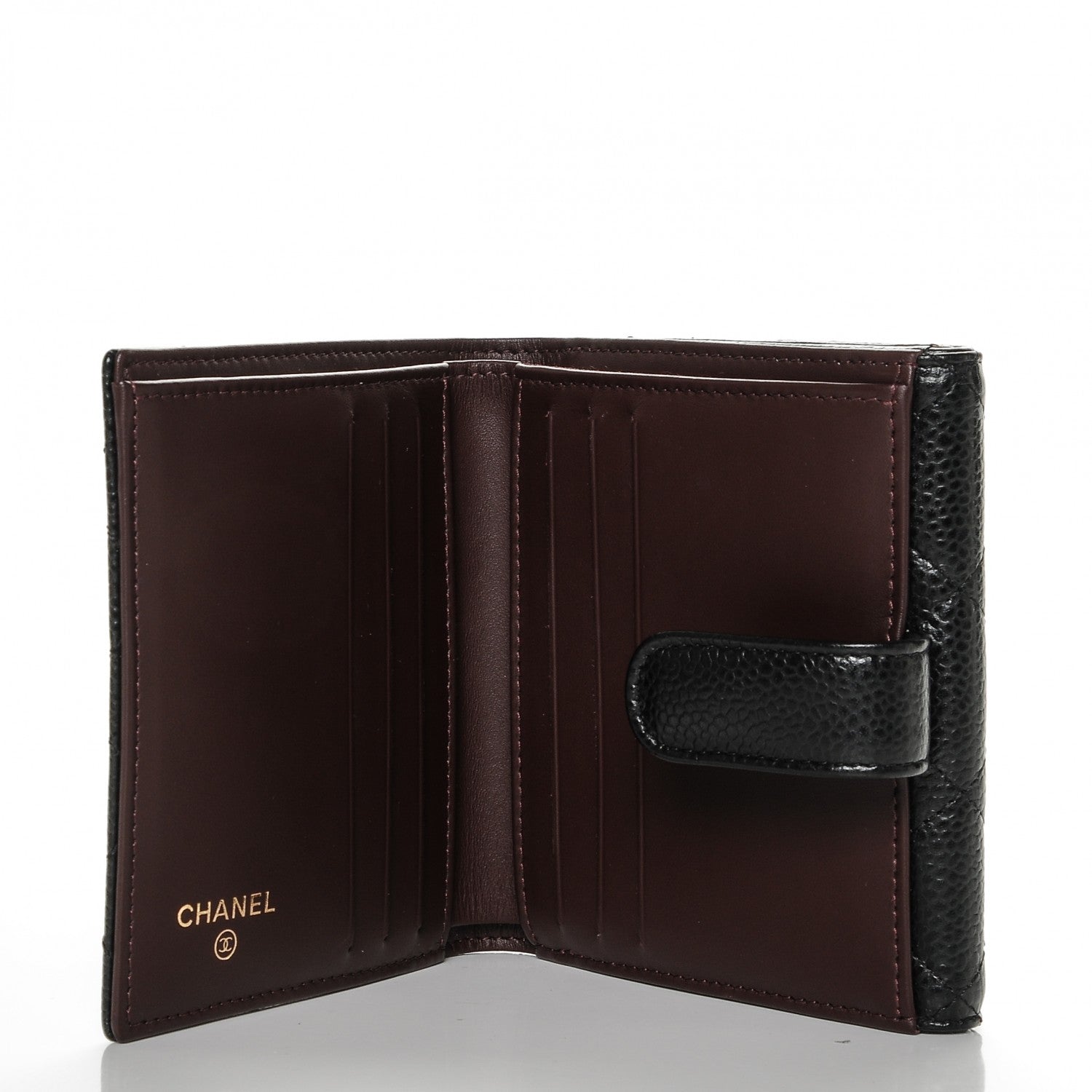 Chanel Caviar Quilted Compact French Flap Wallet Black 5 of 8
