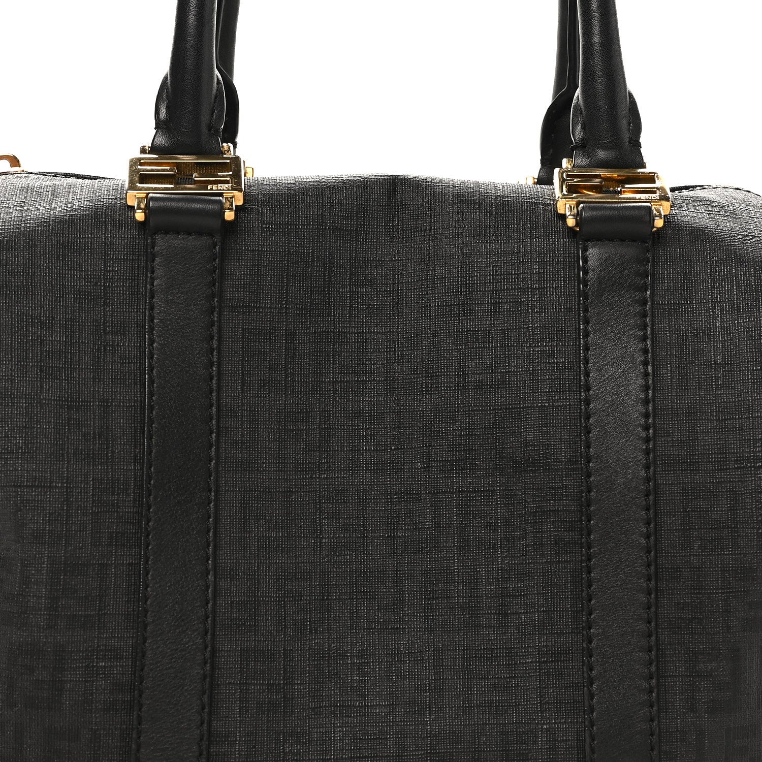 Fendi Zucchino Spalmati Vitello Small Boston Black 8 of 12