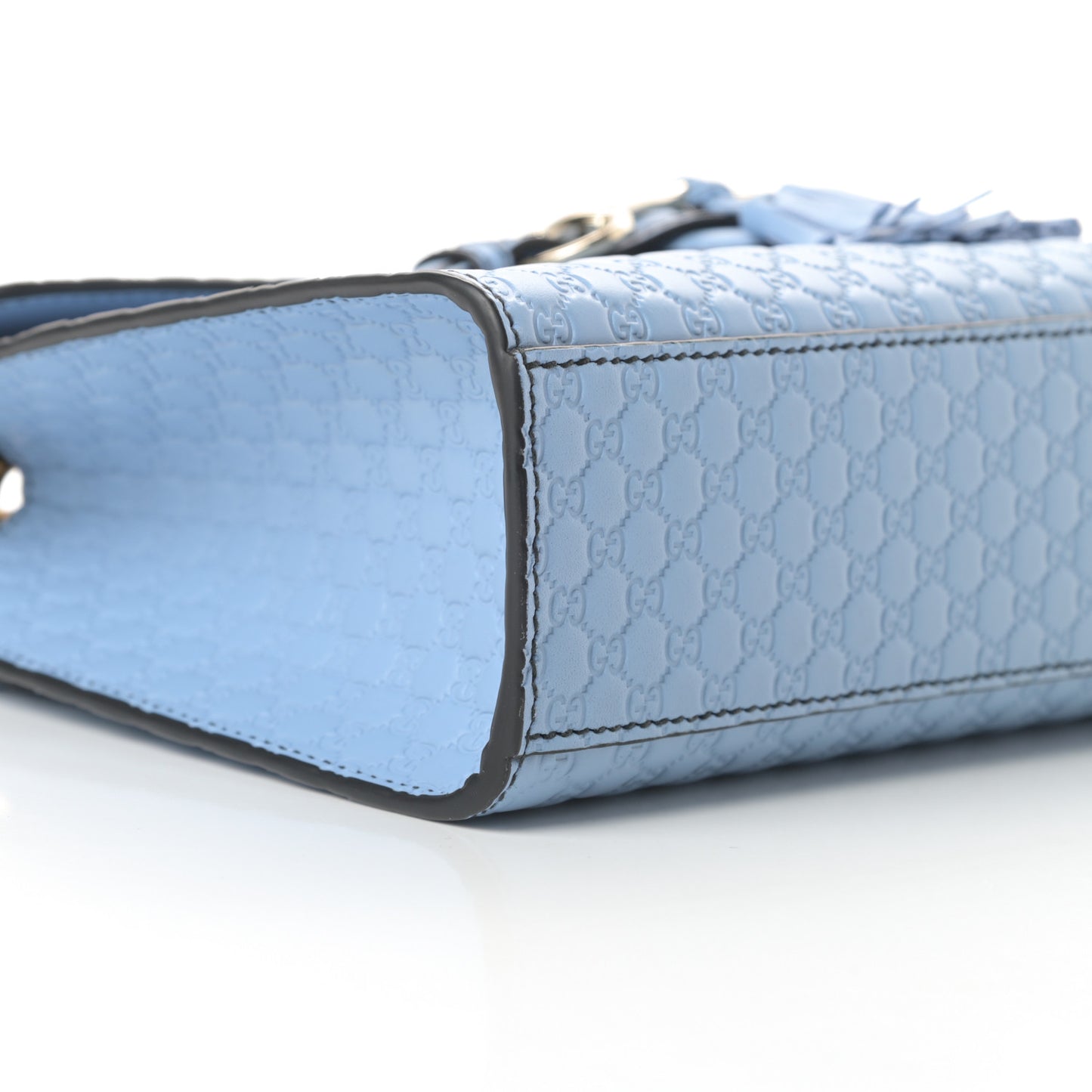 Microguccissima Medium Emily Chain Shoulder Bag Mineral Blue