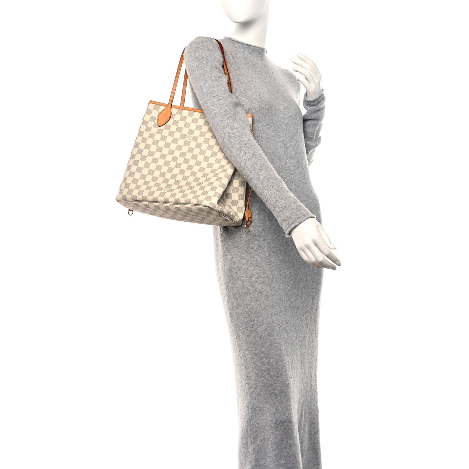 Louis Vuitton Damier Azur Neo Neverfull MM Rose Ballerine 2 of 12