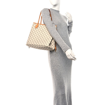 Louis Vuitton Damier Azur Neo Neverfull MM Rose Ballerine 2 of 12